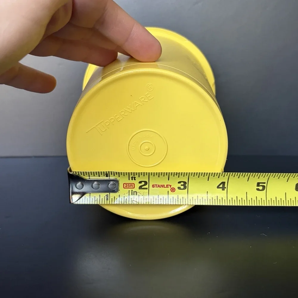 Vintage Tupperware Nesting Canister Yellow 6
